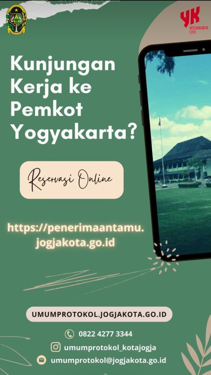 Reservasi Online untuk Kunjungan Kerja ke Pemkot Yogyakarta